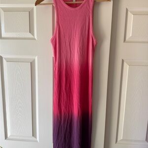 Young Fabulous & Broke Vibrant Pink Ribbed Dress NWT